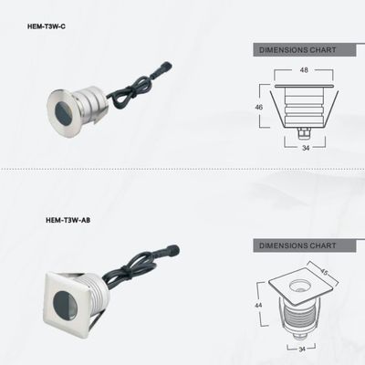 12V / 24V LED Inground Light 3W In Ground Yard Lights Cover Lamp Body